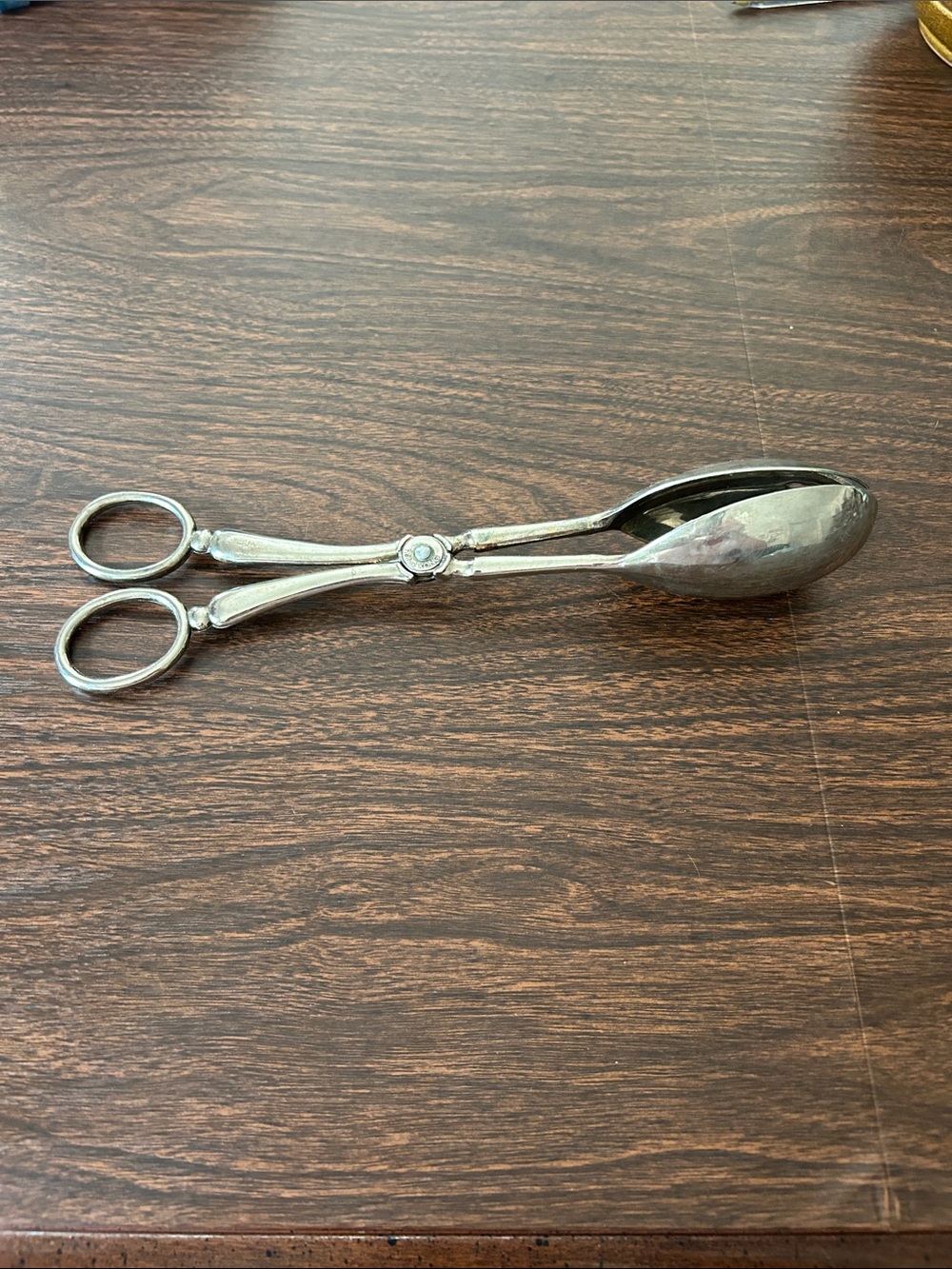 Vintage Hong Kong Hinged Silverplate Salad Tongs